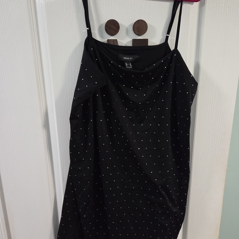 Forever 21 Plus Bodycon Rhinestone Mini Dress- Size 4x - Picture 2 of 6